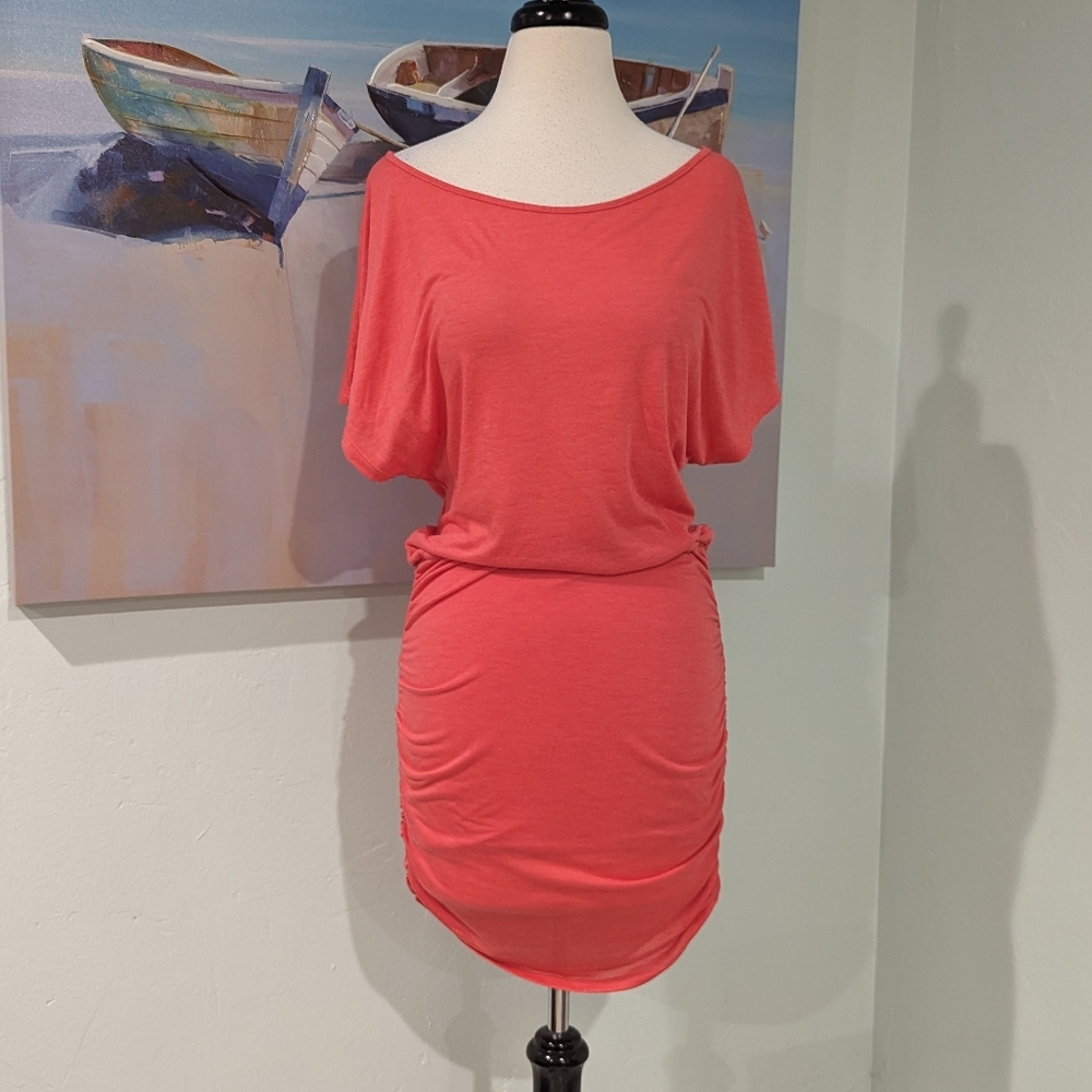 Victoria's Secret Coral Ruched Dress